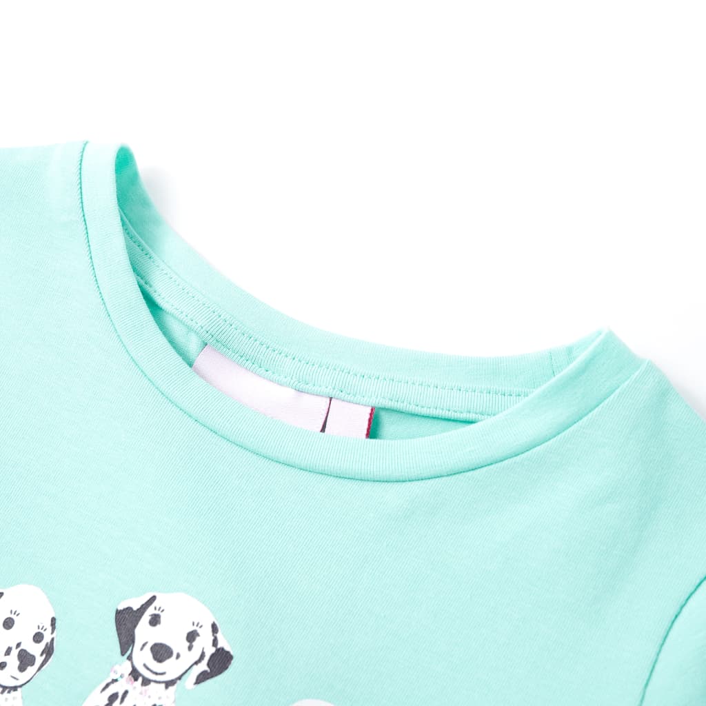 T-shirt pour enfant taille 92 vert clair - menthe, 92 (1 5-2 ans) - number 3.