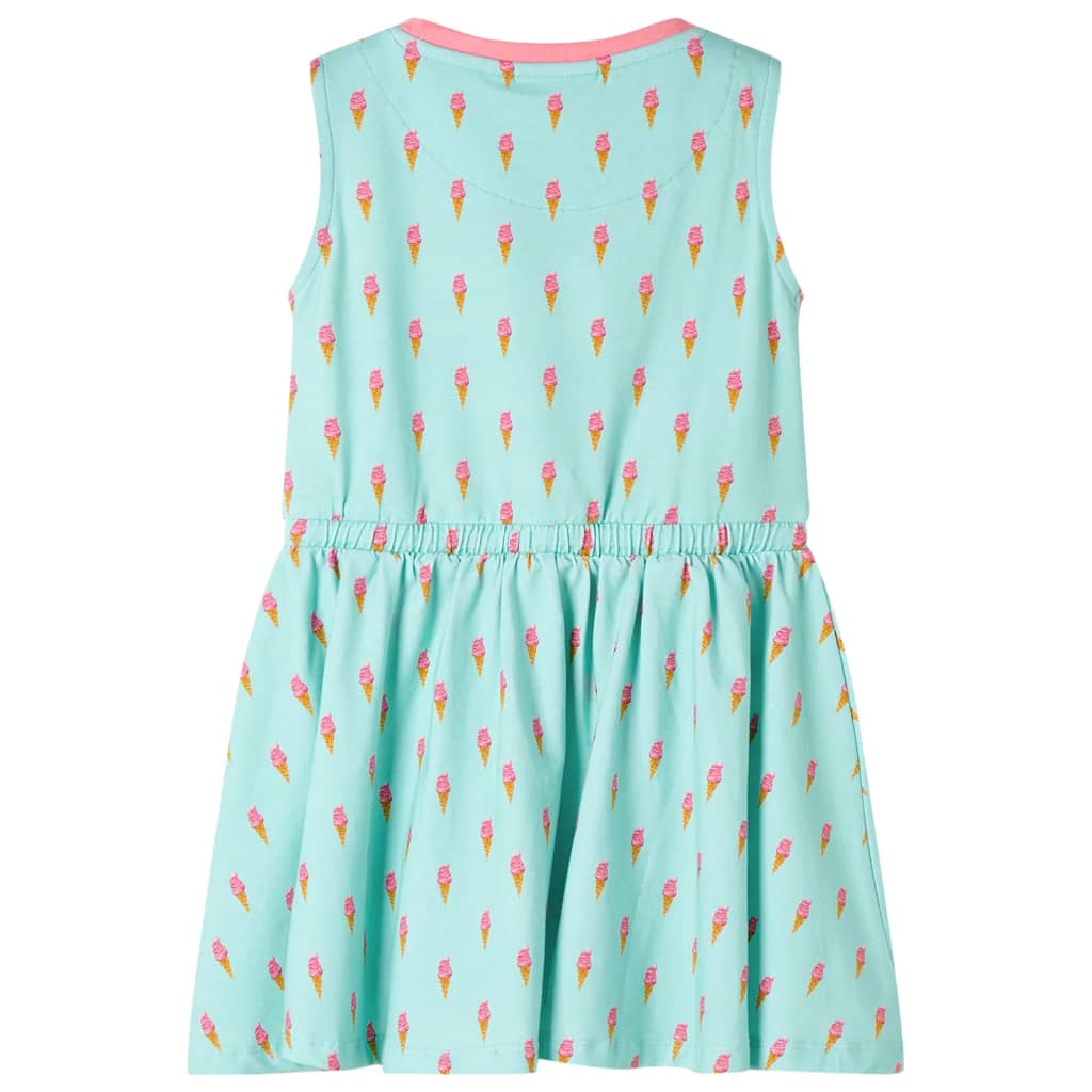 Robe pour enfant taille 92 avec ficelle vert menthe clair - 92 (1 5-2 ans) - number 2.