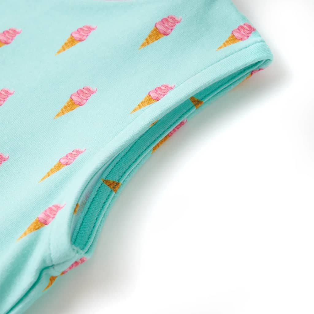 Robe pour enfant taille 92 avec ficelle vert menthe clair - 92 (1 5-2 ans) - number 4.