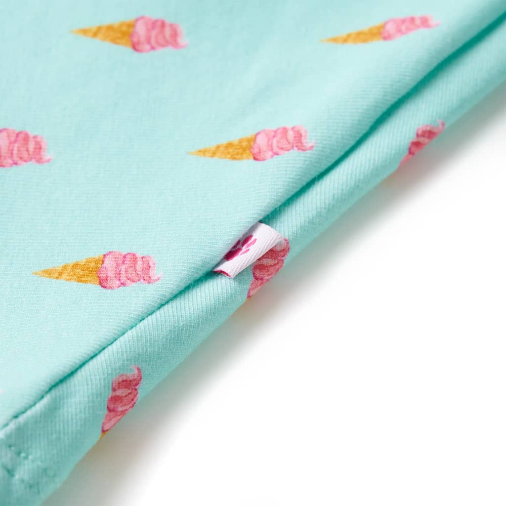 Robe pour enfant taille 92 avec ficelle vert menthe clair - 92 (1 5-2 ans) - number 6.