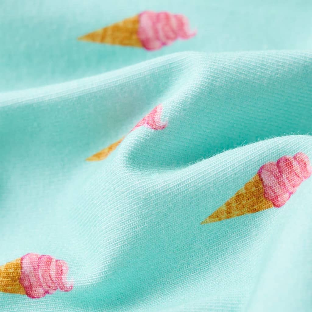 Robe pour enfant taille 92 avec ficelle vert menthe clair - 92 (1 5-2 ans) - number 7.