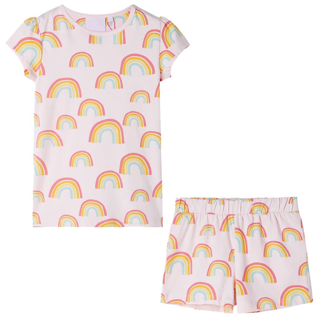 Pyjama pour enfant taille 92 manches courtes rose - 92 (1 5-2 ans) - number 1.