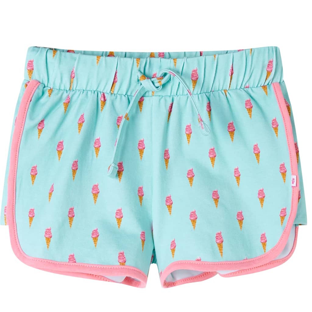 Short pour enfant taille 92 avec ficelle vert menthe - 92 (1 5-2 ans) - number 1.