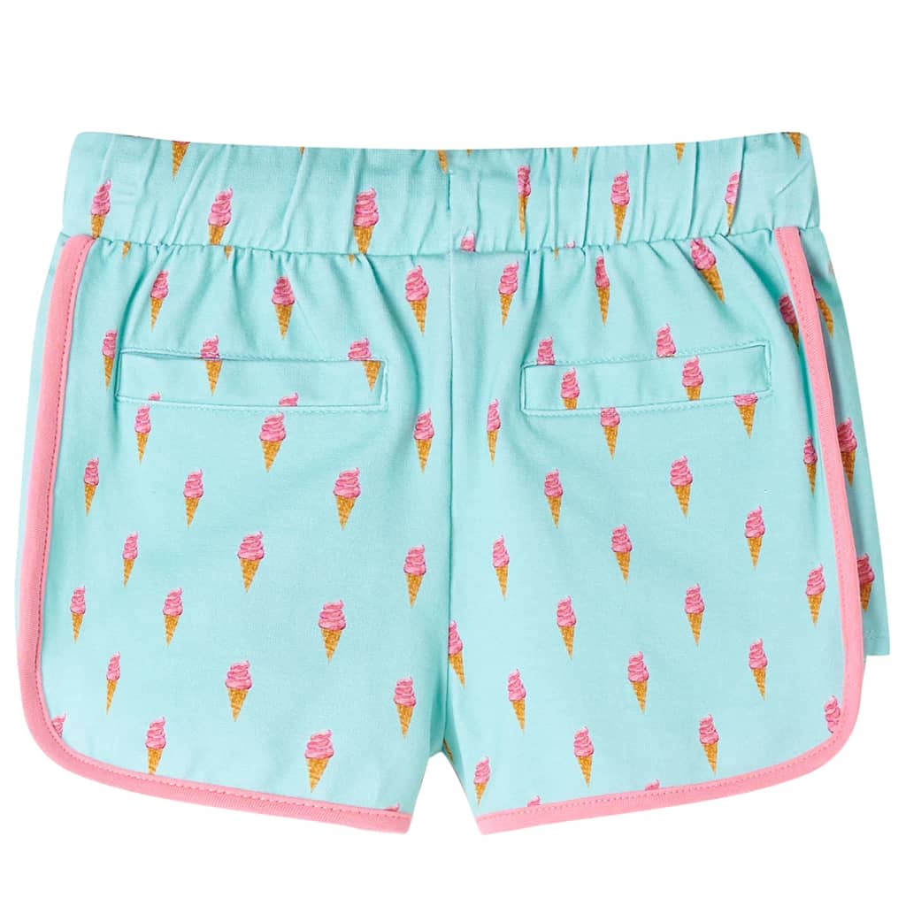 Short pour enfant taille 92 avec ficelle vert menthe - 92 (1 5-2 ans) - number 2.