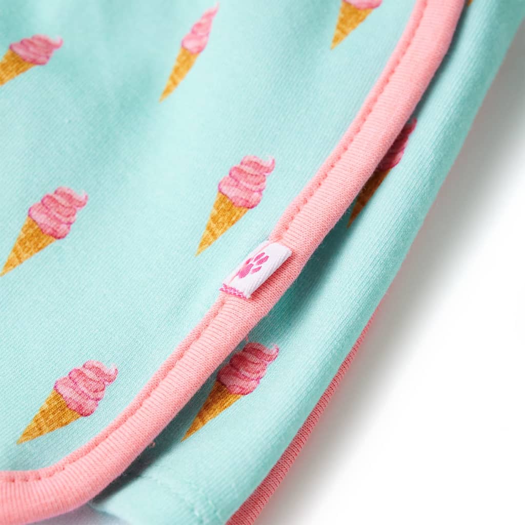 Short pour enfant taille 92 avec ficelle vert menthe - 92 (1 5-2 ans) - number 5.