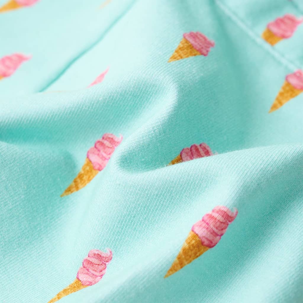 Short pour enfant taille 92 avec ficelle vert menthe - 92 (1 5-2 ans) - number 7.