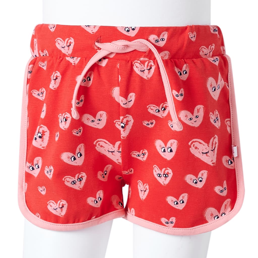 Short pour enfant taille 92 avec lacets rouge - 92 (1 5-2 ans) - number 9.