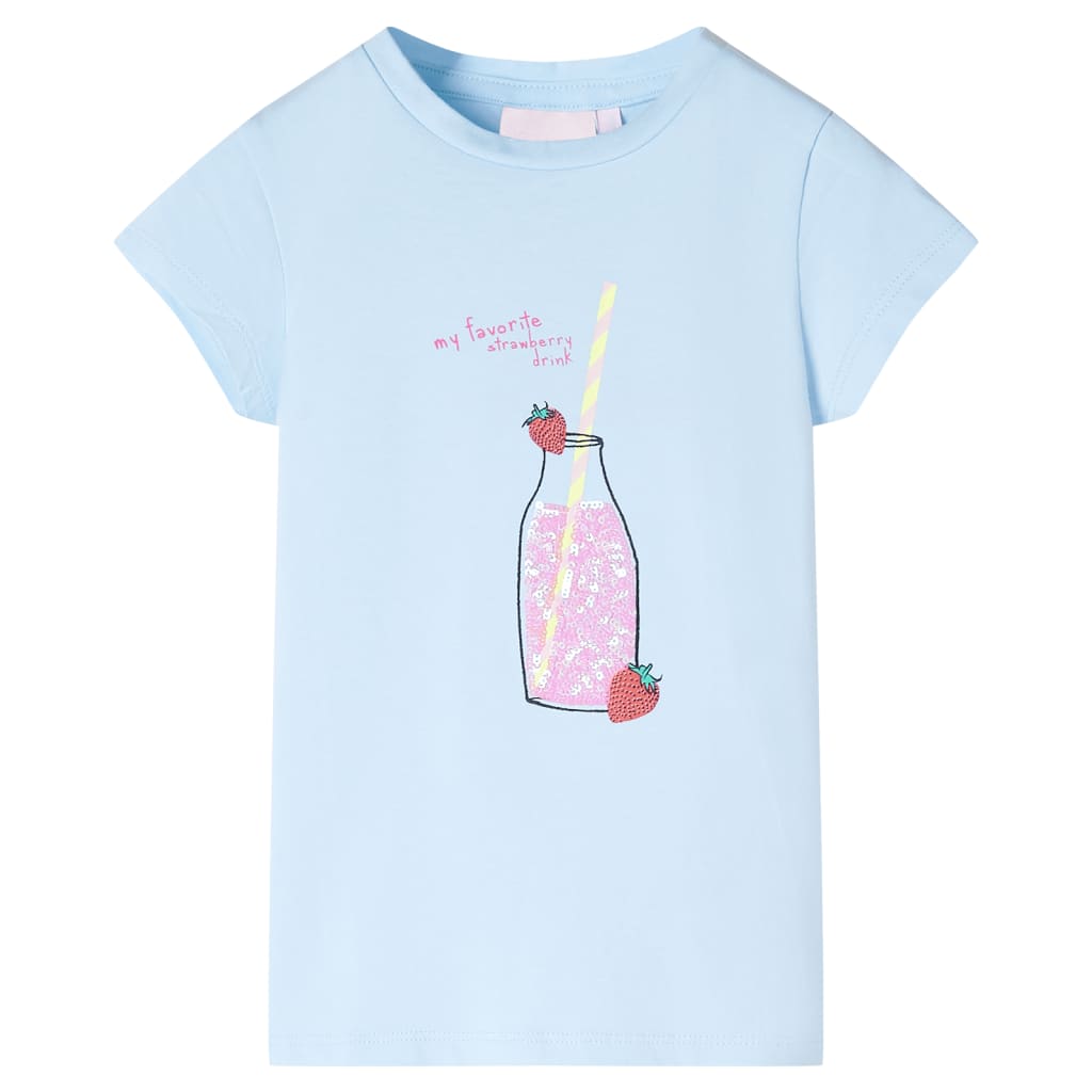 T-shirt pour enfant taille 92 bleu clair - bleu, 92 (1 5-2 ans) - number 1.