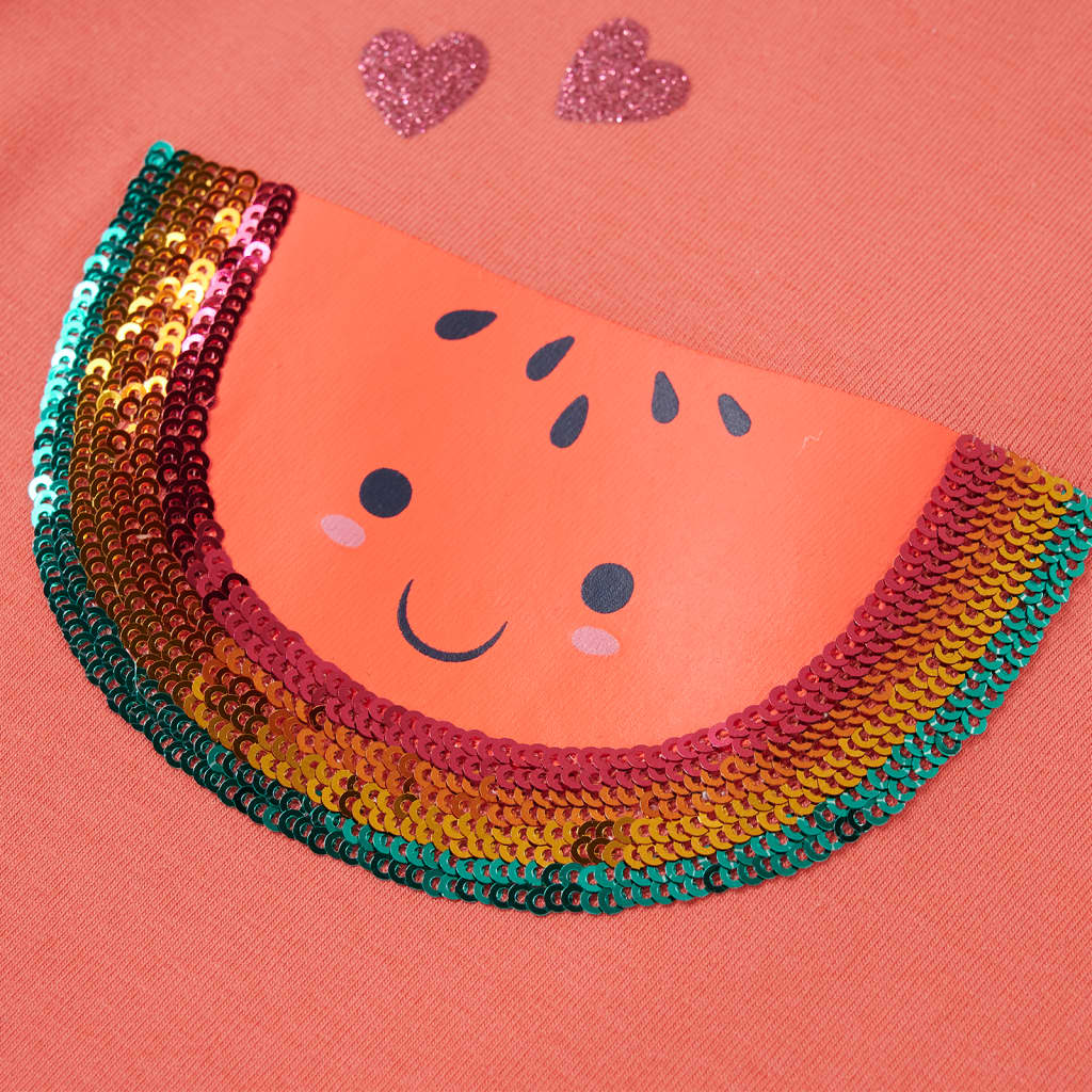 T-shirt pour enfant, taille 92, volants, corail - number 4.