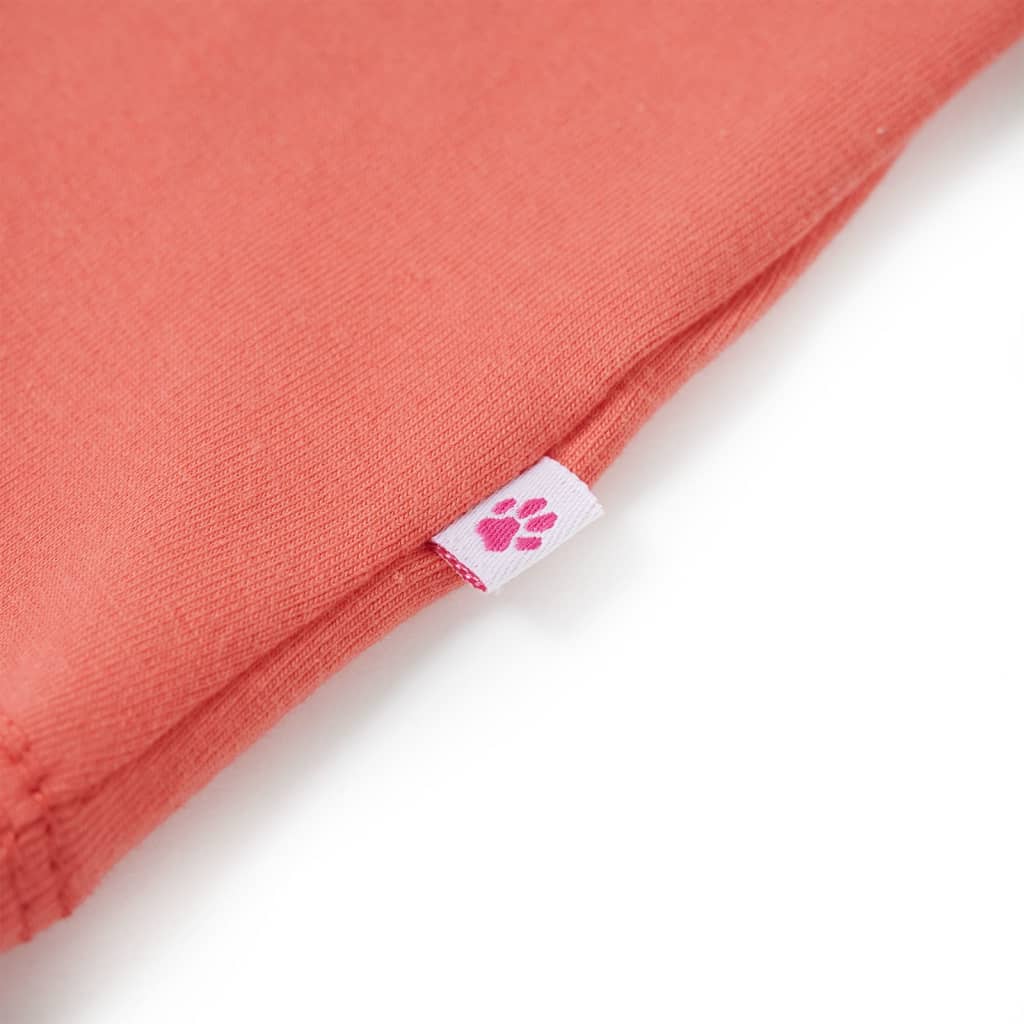 T-shirt pour enfant, taille 92, volants, corail - number 6.