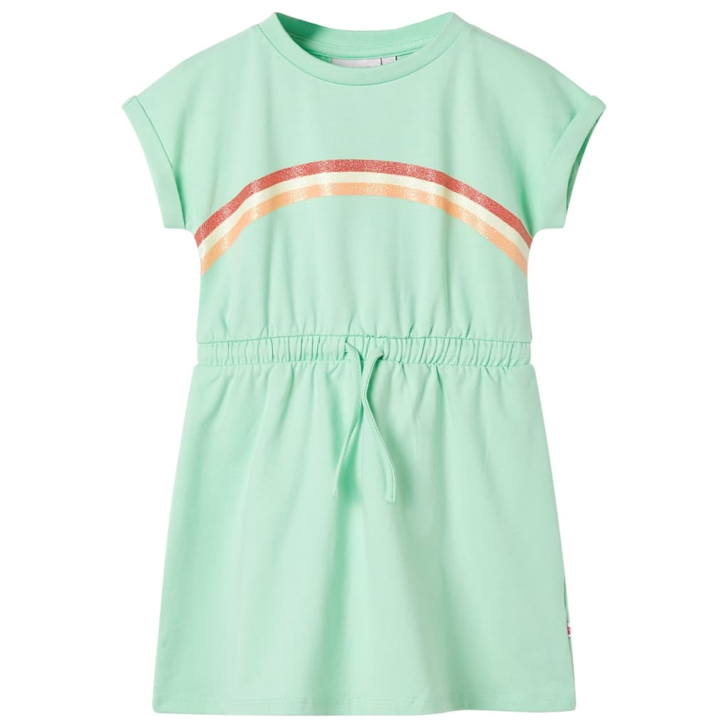 Robe pour enfant taille 140 avec dentelle vert clair - number 1.