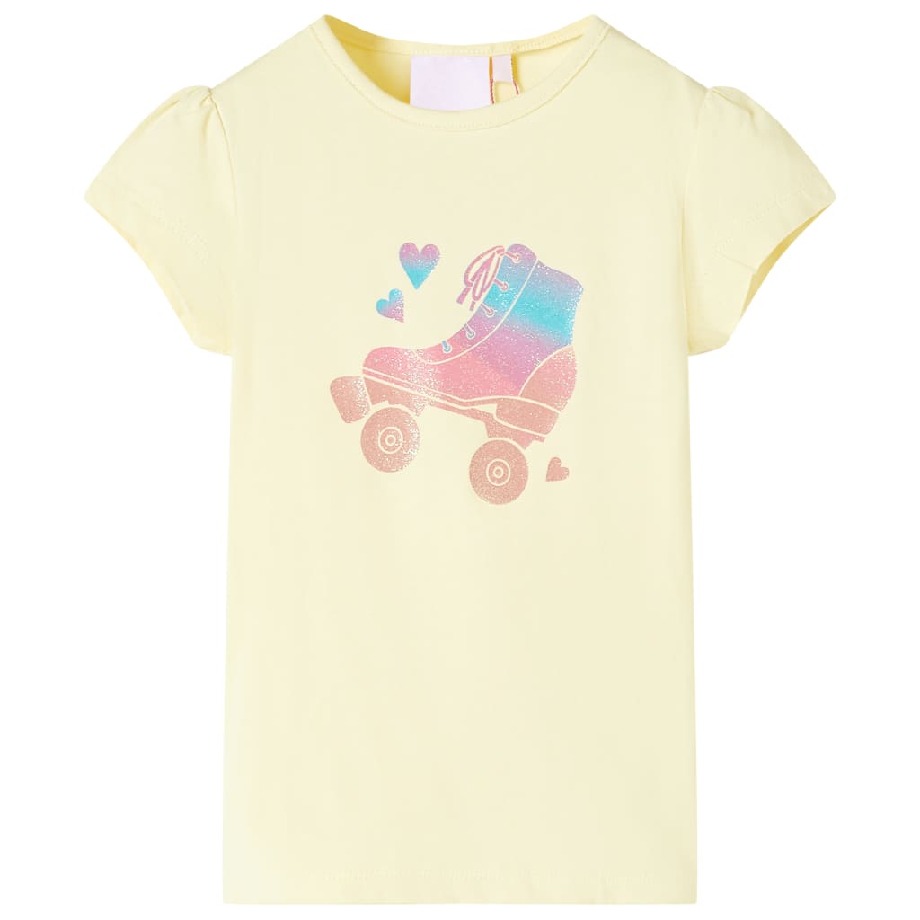 T-shirt pour enfant taille 92 jaune clair - jaune, 92 (1 5-2 ans) - number 1.