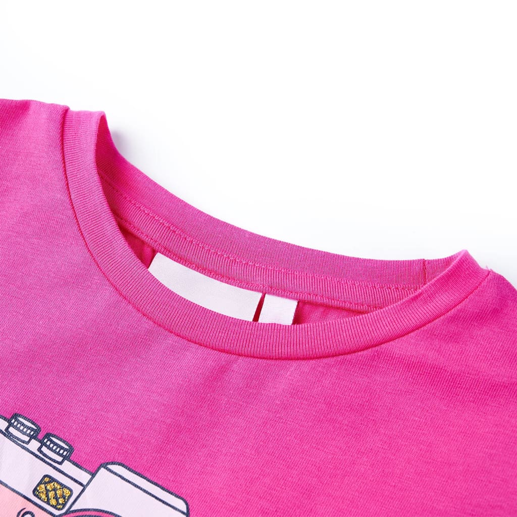 T-shirt pour enfant taille 92 rose - vert, 140 (9-10 ans) - number 3.