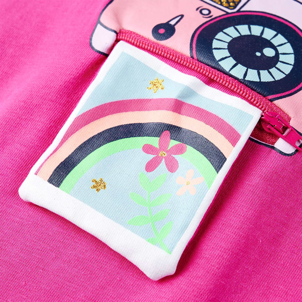 T-shirt pour enfant taille 92 rose - vert, 140 (9-10 ans) - number 5.