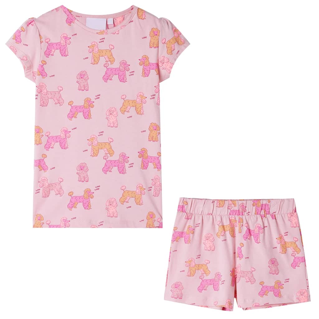 Pyjama pour enfant taille 92 manches courtes rose - 92 (1 5-2 ans) - number 1.