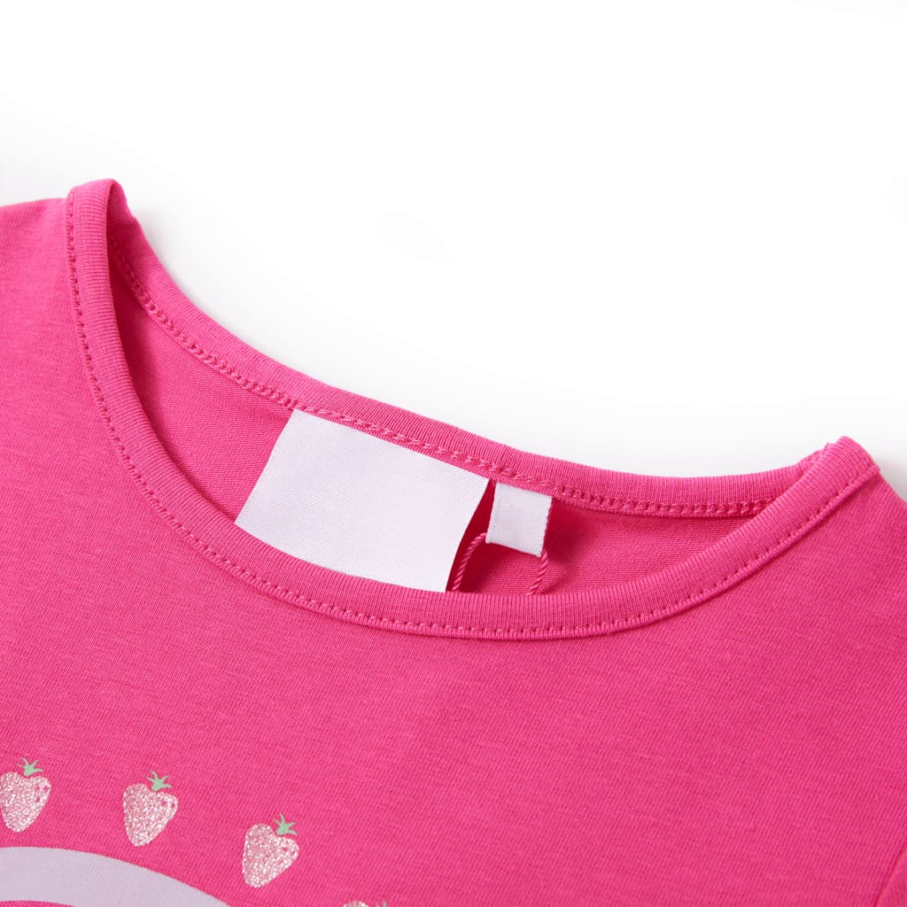T-shirt pour enfant taille 92 rose - vert, 92 (1 5-2 ans) - number 3.