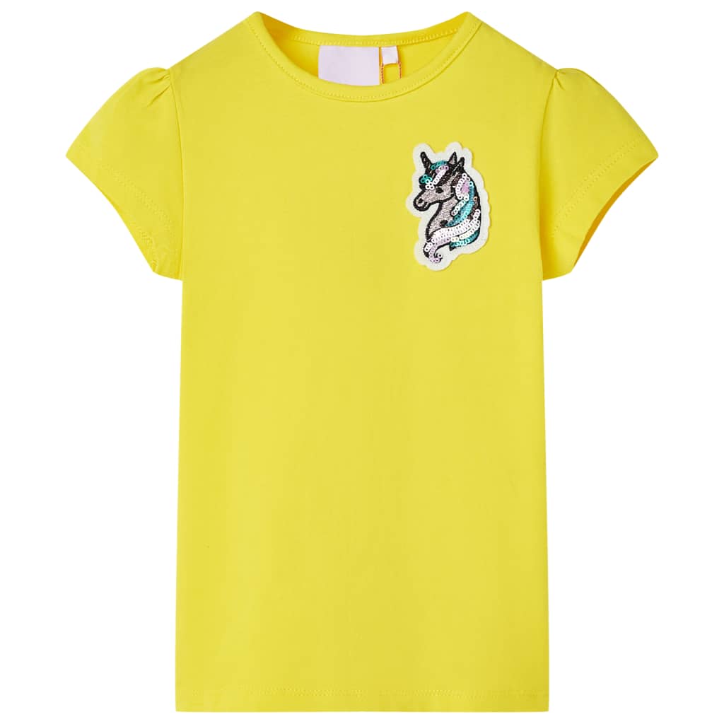 T-shirt enfant taille 92 jaune clair - jaune, 92 (1 5-2 ans) - number 1.
