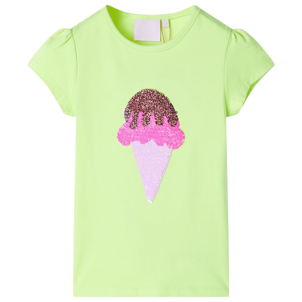 T-shirt enfant taille 92 jaune fluo - jaune, 92 (1 5-2 ans) - number 1.
