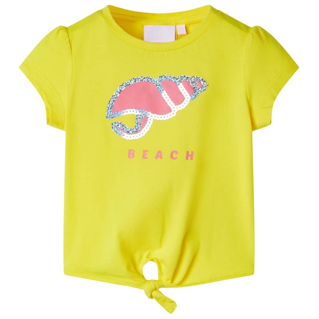 T-shirt pour enfant taille 92 - jaune, 140 (9-10 ans) - number 1.