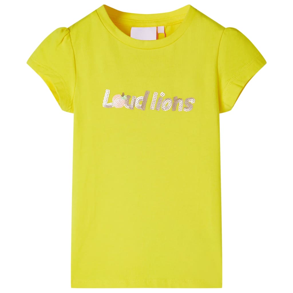 T-shirt enfant taille 116 jaune clair - jaune, 116 (5-6 ans) - number 1.