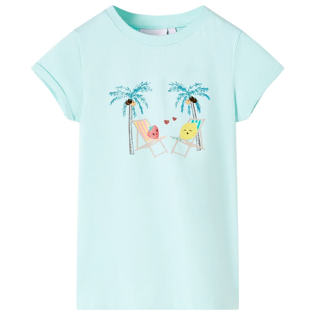 T-shirt pour enfant taille 92 bleu aigue-marine - aqua, 92 (1 5-2 ans) - number 1.