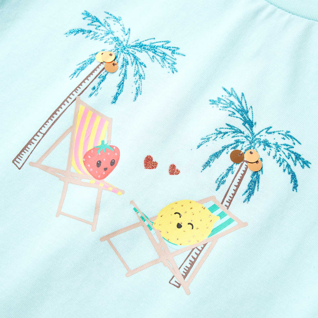 T-shirt pour enfant taille 92 bleu aigue-marine - aqua, 92 (1 5-2 ans) - number 4.