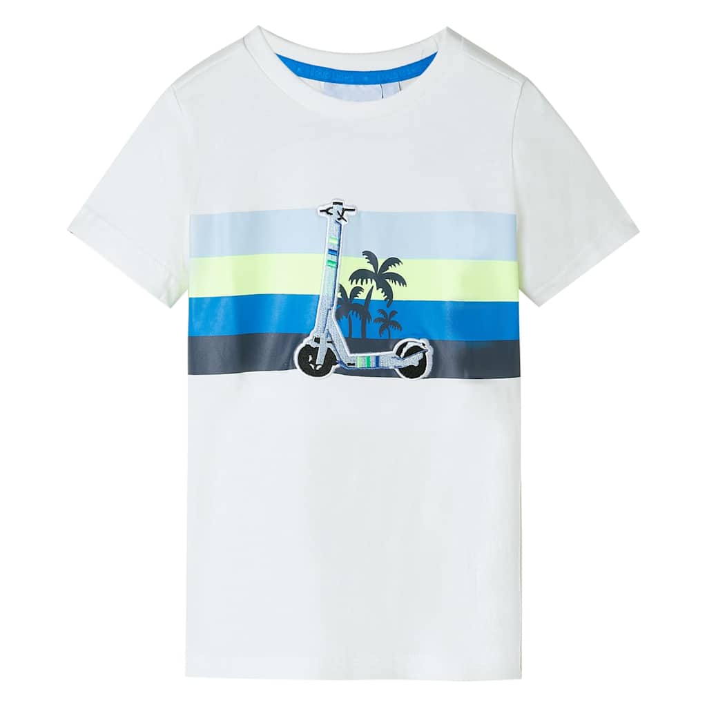 T-shirt pour enfant taille 92 écru - naturel, 140 (9-10 ans) - number 1.