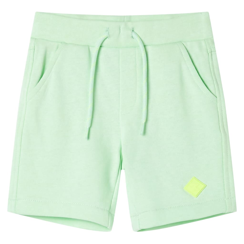 Short pour enfant taille 92 avec lacets vert clair - bleu, 116 (5-6 ans) - number 1.