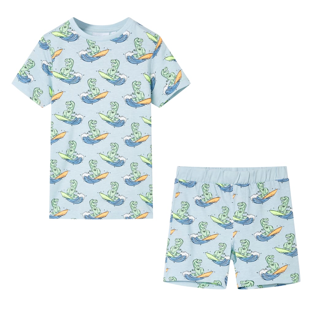 Pyjama pour enfant taille 92 manches courtes bleu clair - 92 (1 5-2 ans) - number 1.