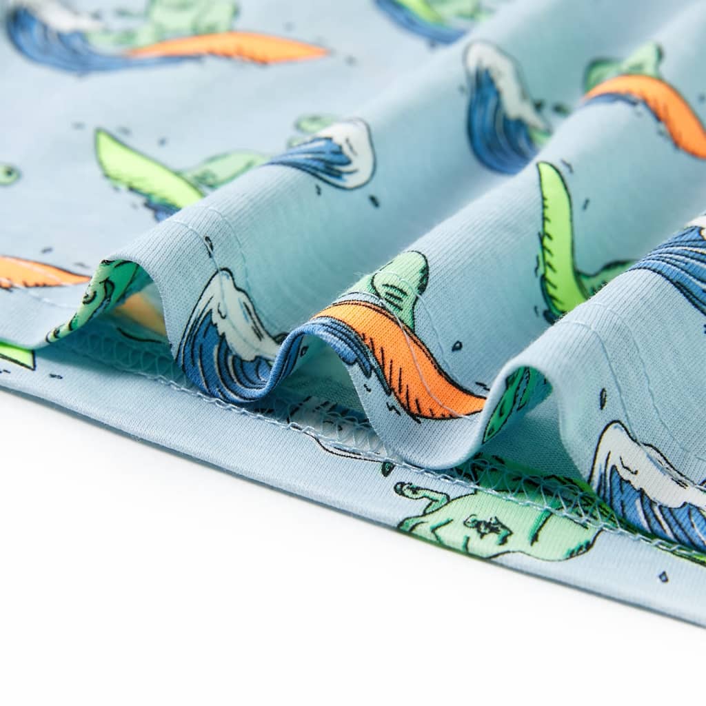 Pyjama pour enfant taille 92 manches courtes bleu clair - 92 (1 5-2 ans) - number 9.