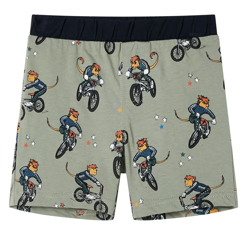 Pyjama pour enfant taille 92 manches courtes couleur kaki clair - 92 (1 5-2 ans) - number 4.