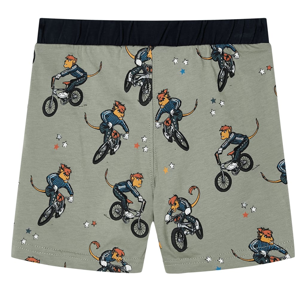 Pyjama pour enfant taille 92 manches courtes couleur kaki clair - 92 (1 5-2 ans) - number 5.