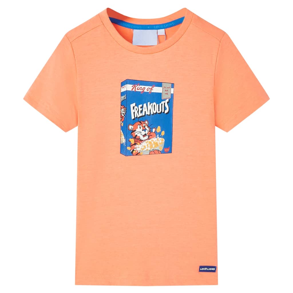 T-shirt manches courtes pour enfant taille 92 orange fluo - 92 (1 5-2 ans) - number 1.