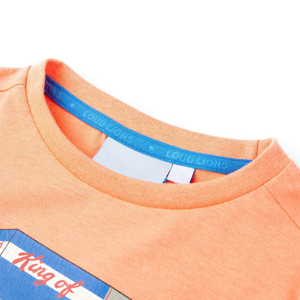 T-shirt manches courtes pour enfant taille 92 orange fluo - 92 (1 5-2 ans) - number 3.