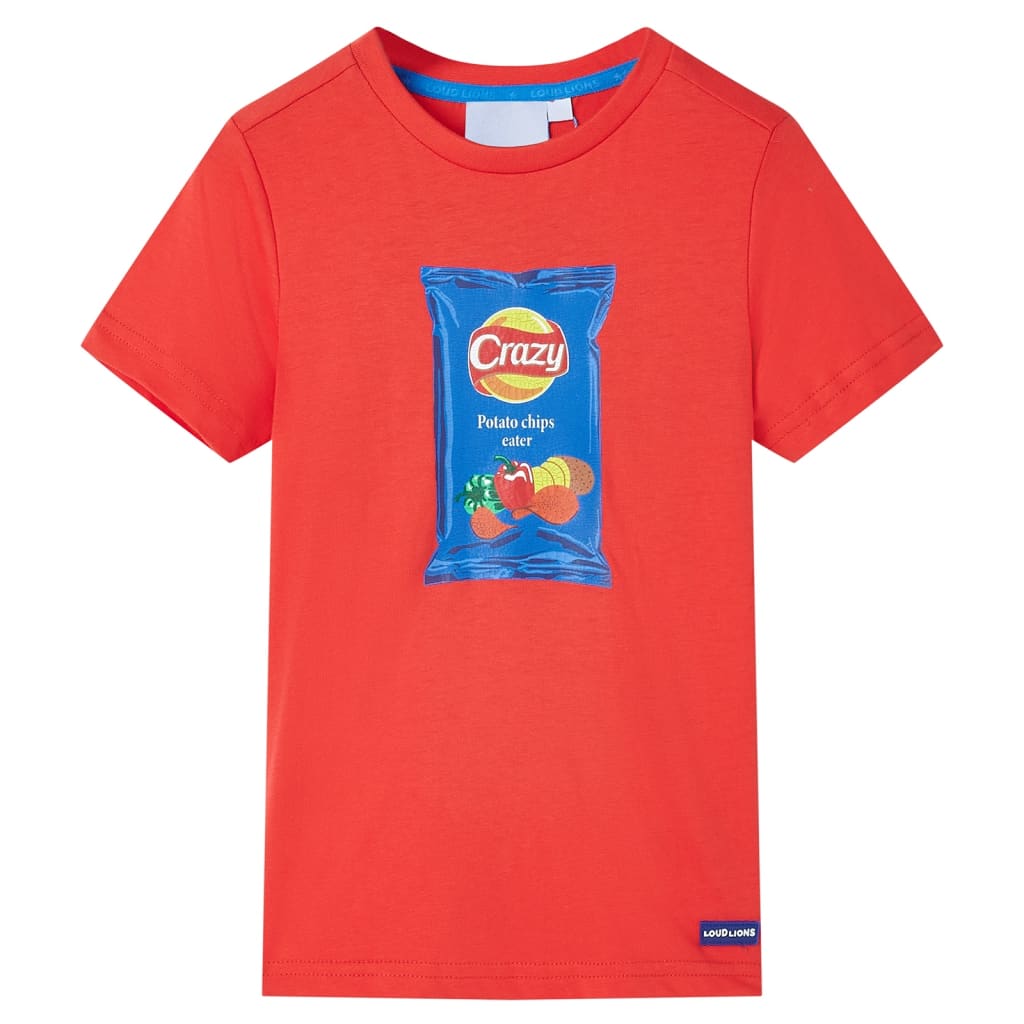 T-shirt manches courtes pour enfant taille 92 rouge - 116 (5-6 ans) - number 1.