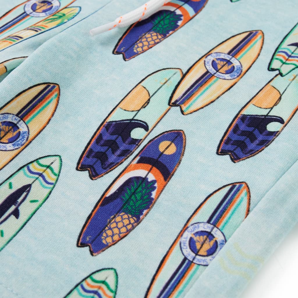 Short pour enfant taille 92 avec lacets bleu chiné - 92 (1 5-2 ans) - number 4.