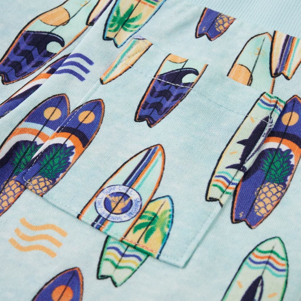 Short pour enfant taille 92 avec lacets bleu chiné - 92 (1 5-2 ans) - number 6.