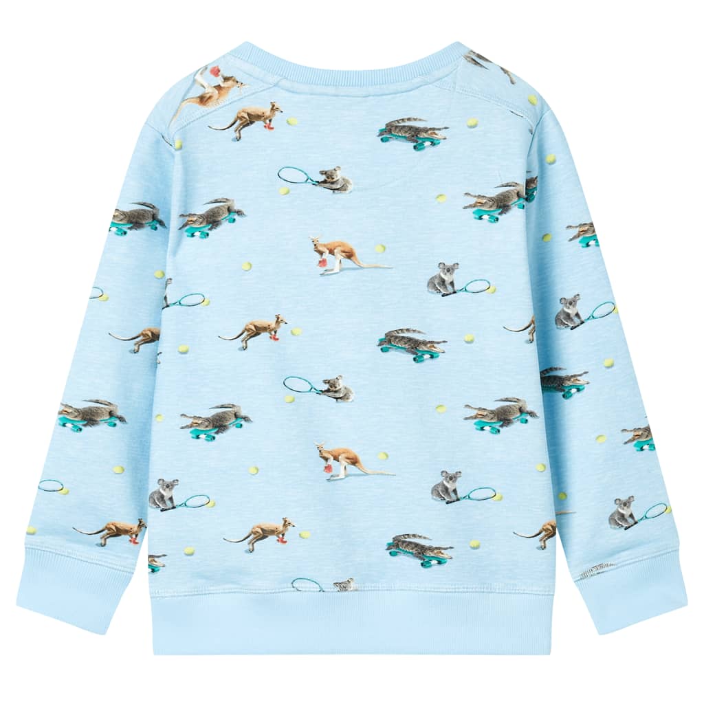 Sweat-shirt pour enfant taille 92 bleu clair chiné - 92 (1 5-2 ans) - number 2.