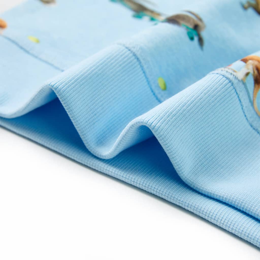 Sweat-shirt pour enfant taille 92 bleu clair chiné - 92 (1 5-2 ans) - number 6.