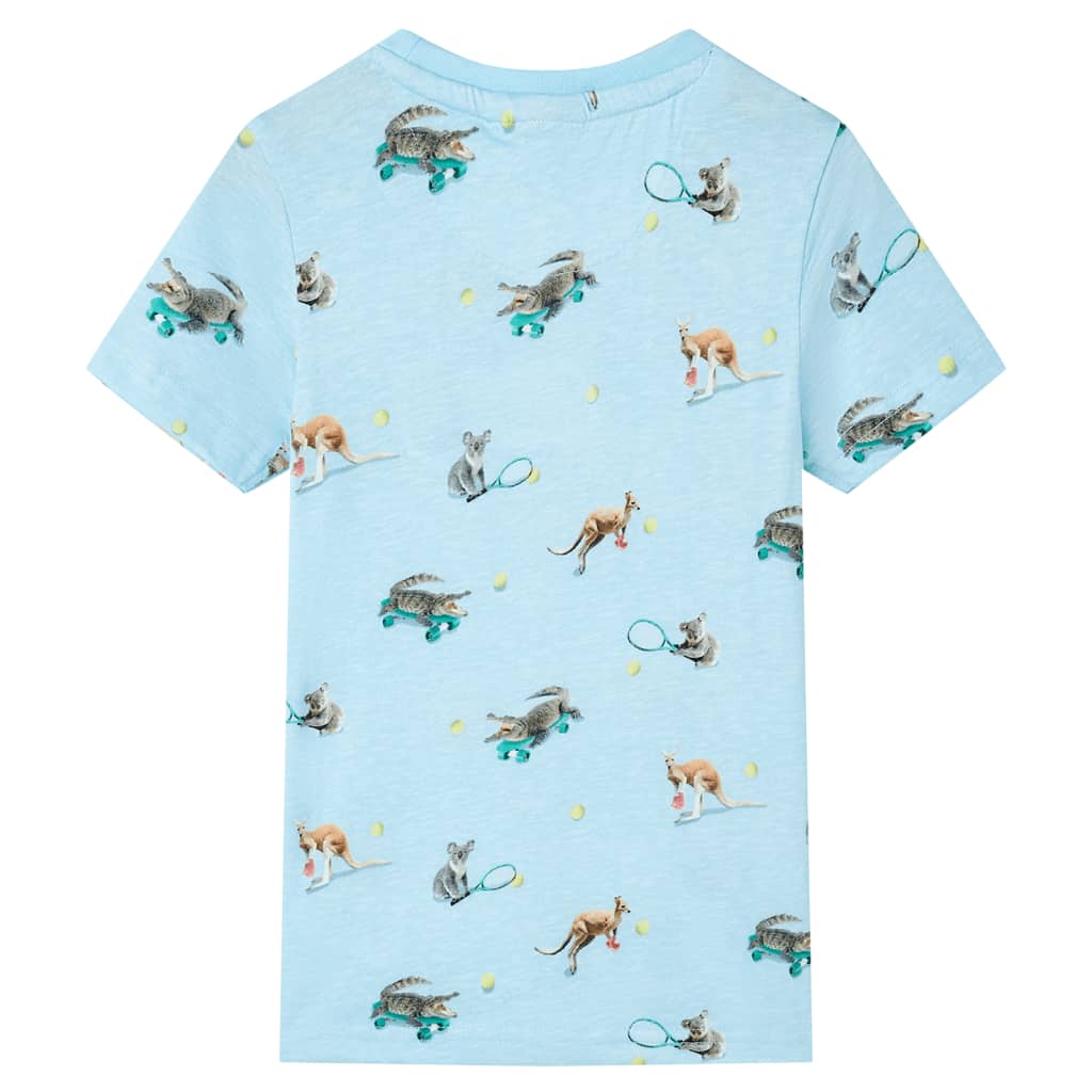 T-shirt pour enfant taille 92 bleu clair chiné - 92 (1 5-2 ans) - number 2.