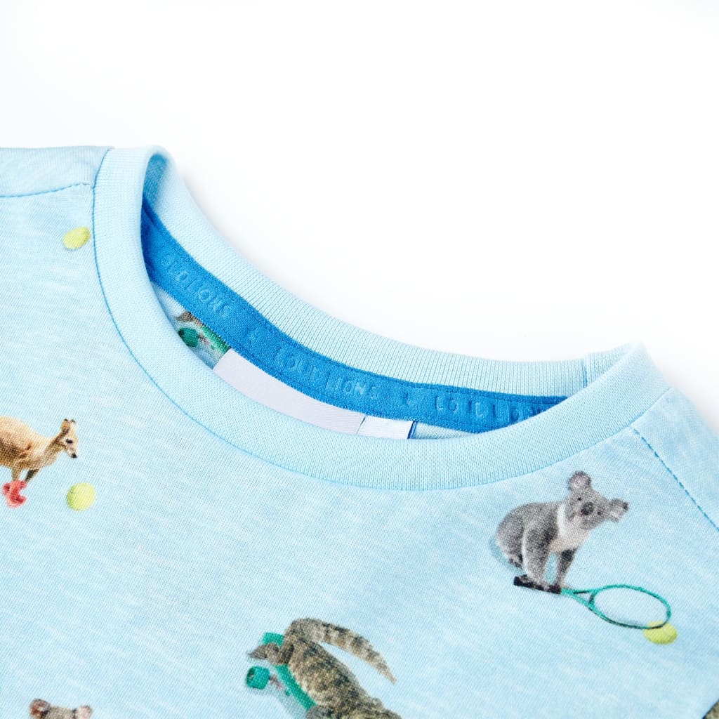 T-shirt pour enfant taille 92 bleu clair chiné - 92 (1 5-2 ans) - number 3.