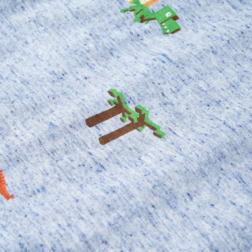 T-shirt enfant taille 140 bleu chiné - bleu, 140 (9-10 ans) - number 4.