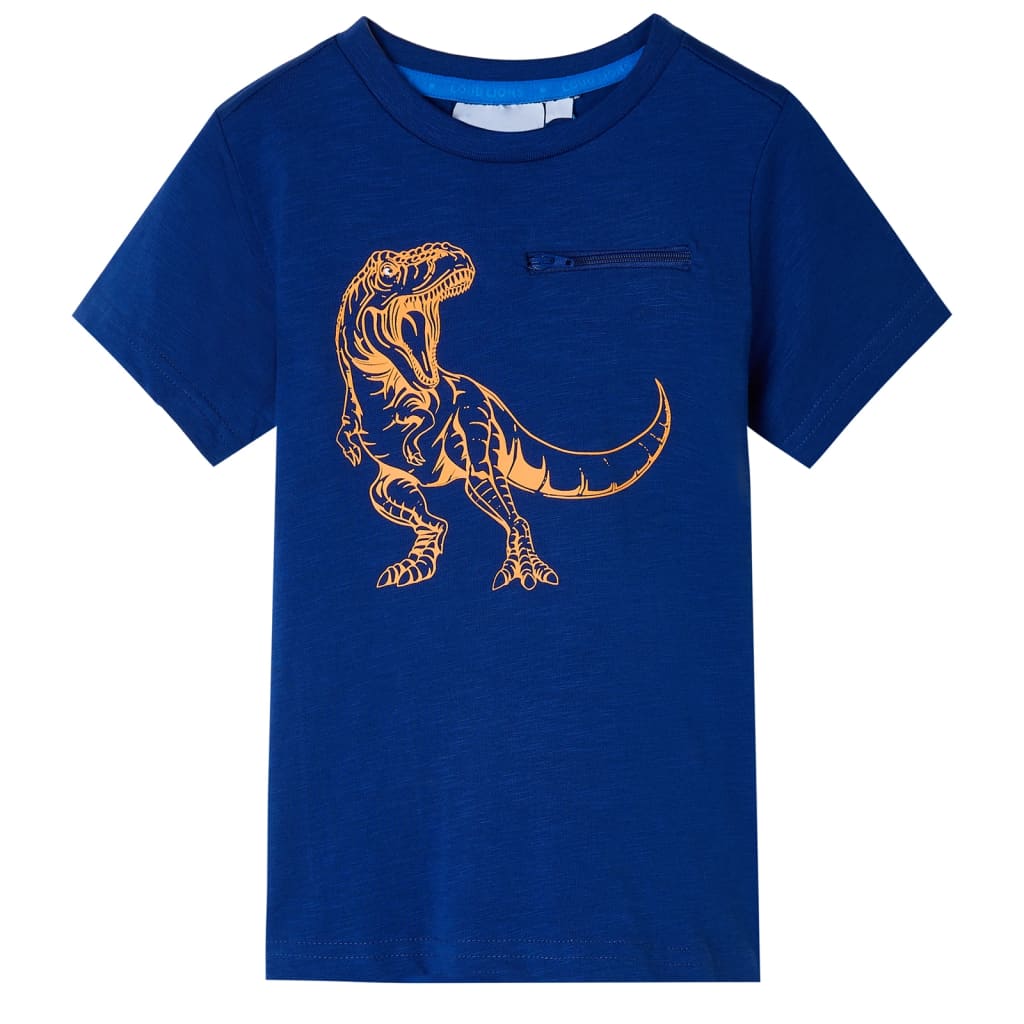 T-shirt pour enfant taille 92 bleu foncé - bleu, 104 (3-4 ans) - number 1.