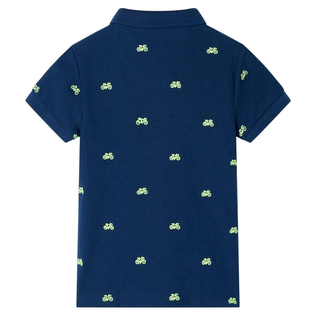 Polo pour enfant taille 92 - bleu marine, 92 (1 5-2 ans) - number 2.