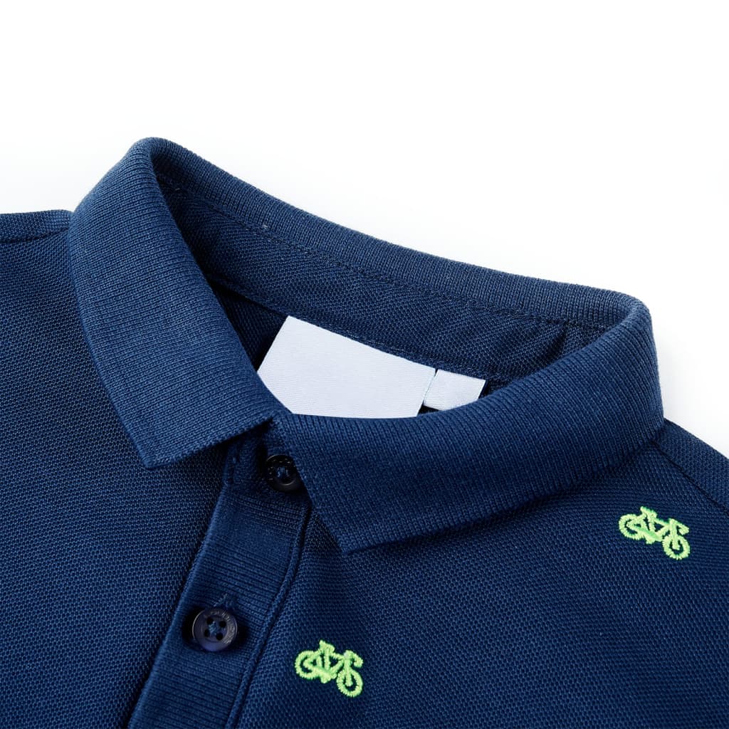 Polo pour enfant taille 92 - bleu marine, 92 (1 5-2 ans) - number 3.