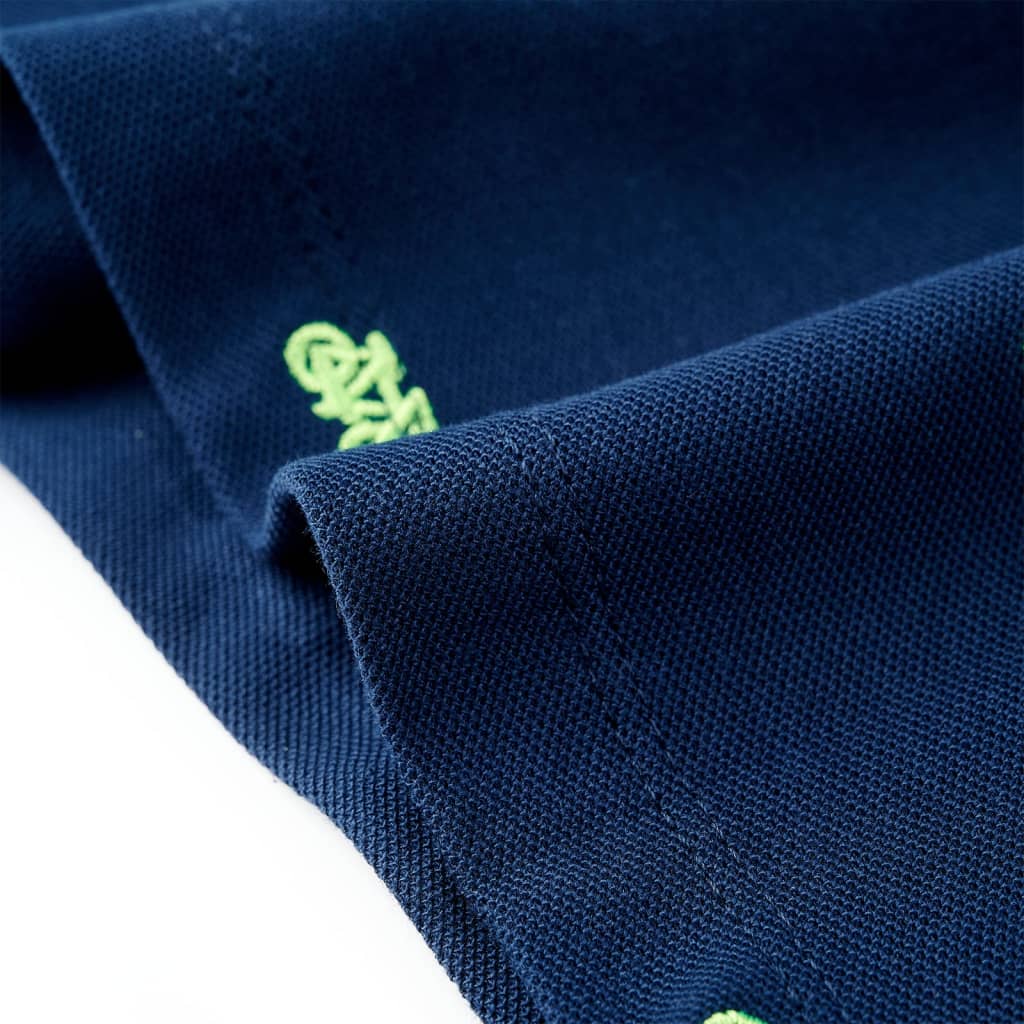 Polo pour enfant taille 92 - bleu marine, 92 (1 5-2 ans) - number 6.