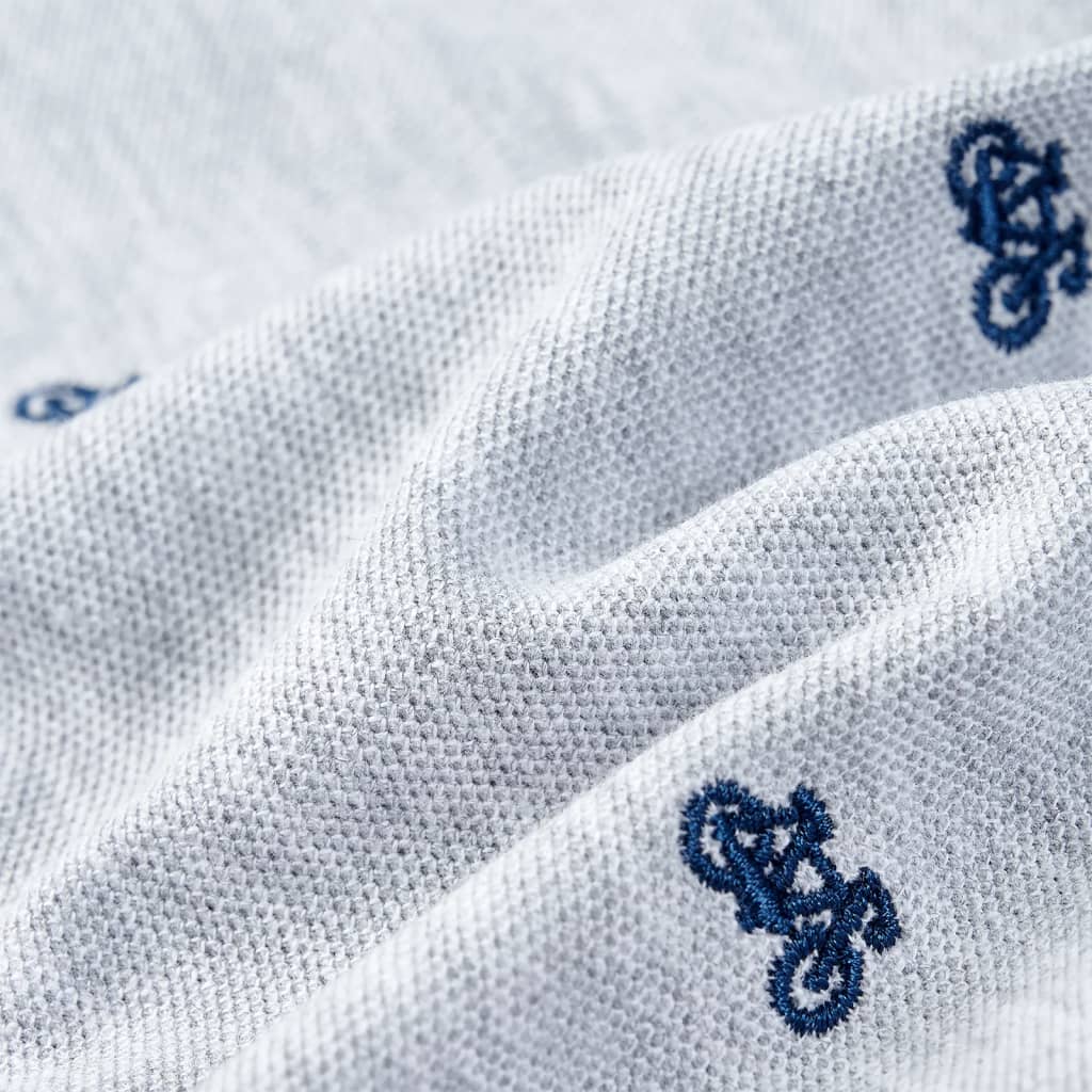 Polo enfant taille 92 gris chiné - gris, 92 (1 5-2 ans) - number 7.