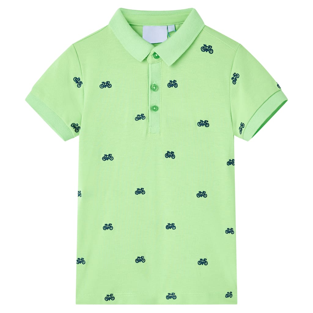 Polo enfant taille 92 vert fluo - vert, 92 (1 5-2 ans) - number 1.
