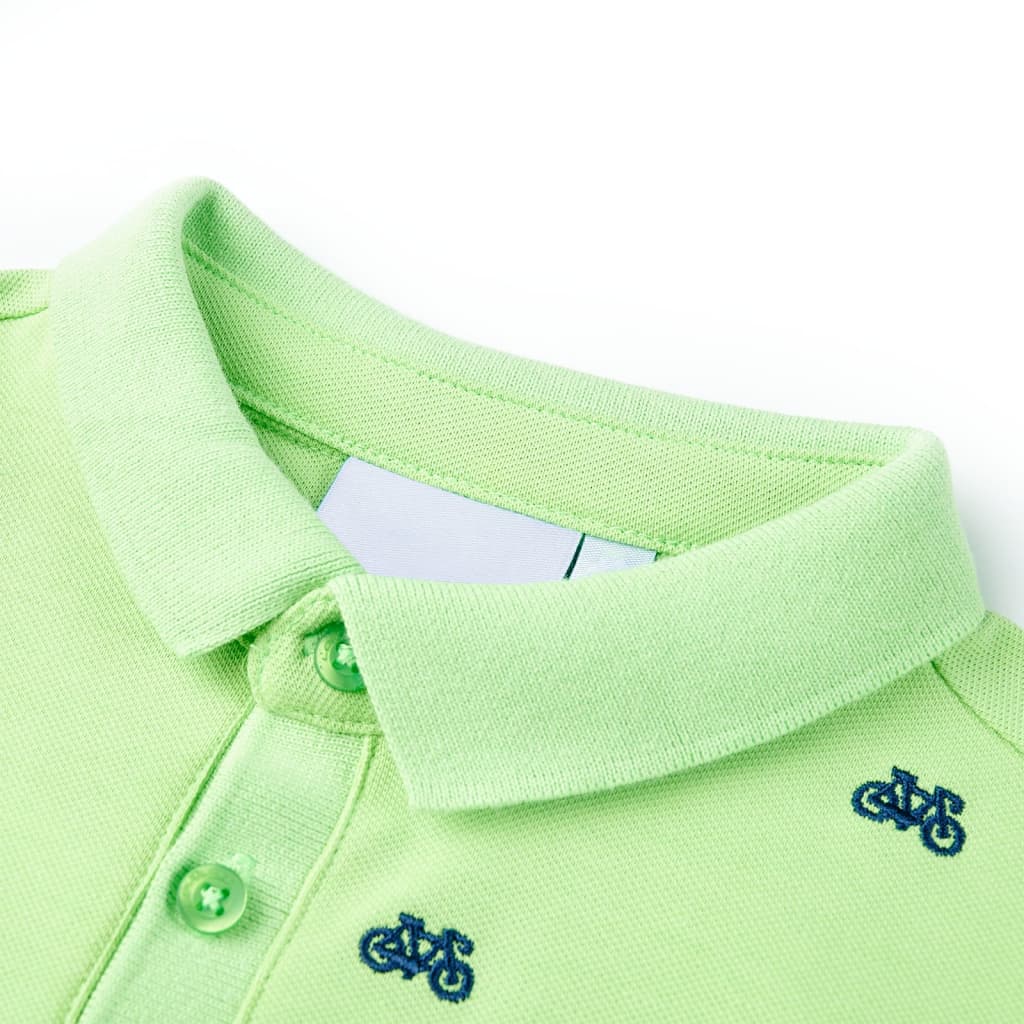 Polo enfant taille 92 vert fluo - vert, 92 (1 5-2 ans) - number 3.
