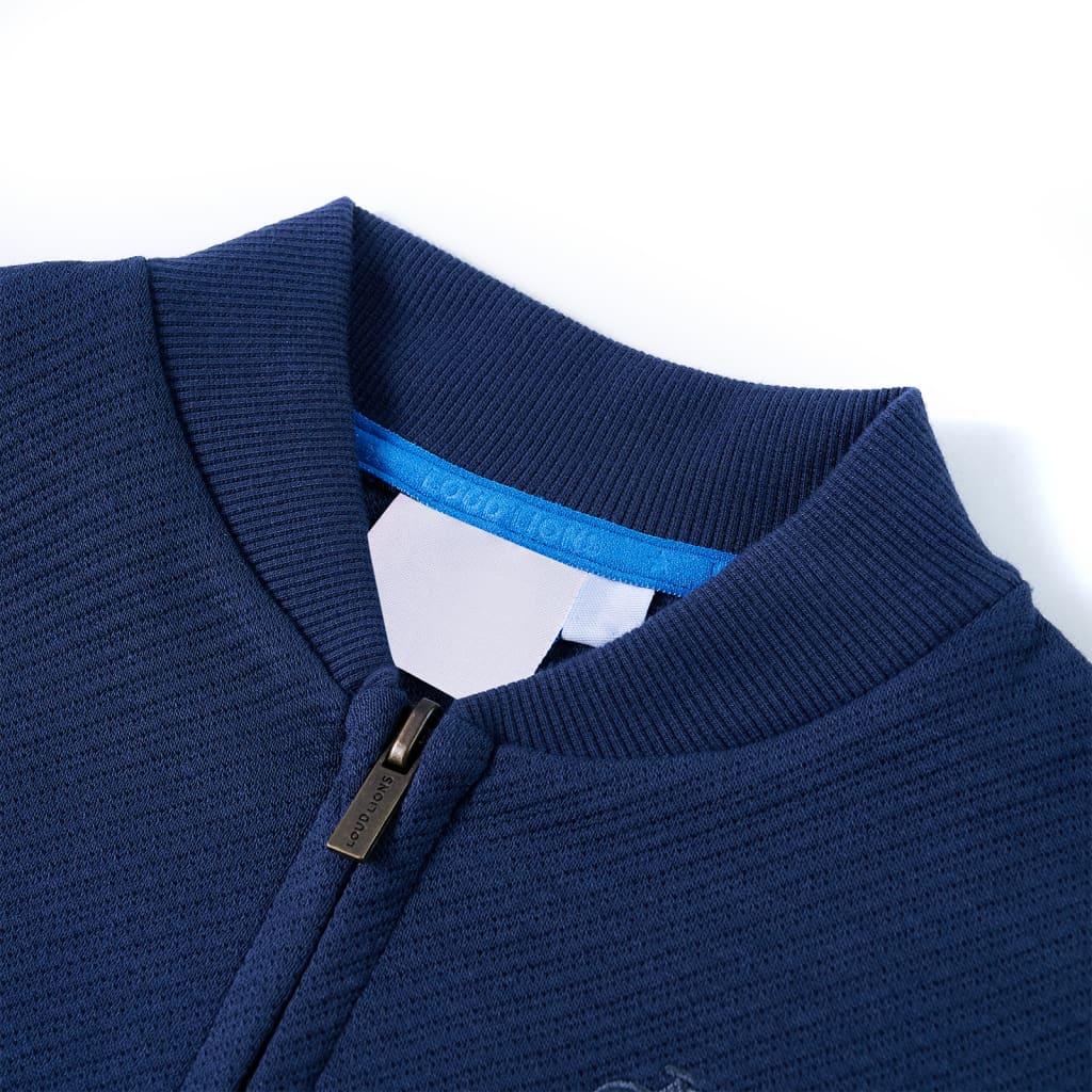 Sweat pour enfant taille 92 avec zip bleu marine - 92 (1 5-2 ans) - number 3.